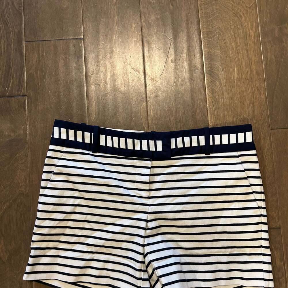 The Limited Women's Striped Sailor Shorts- Navy/White, Size 6‎